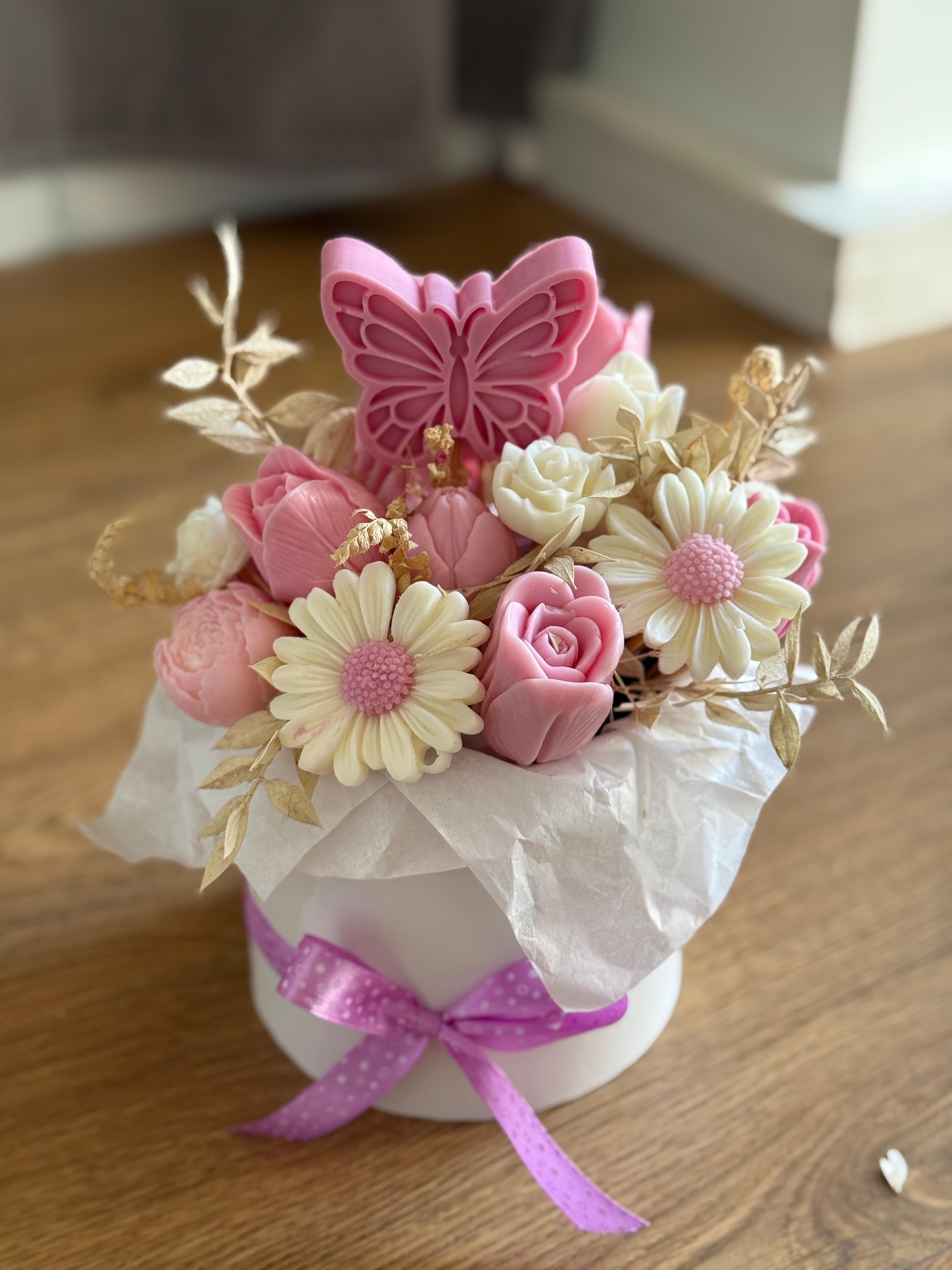 Bouquet di Fiori in Cera di Soia